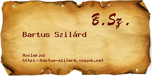 Bartus Szilárd névjegykártya
