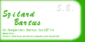 szilard bartus business card